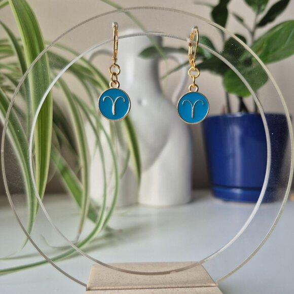 Dainty Astrology Sign Earrings | All Zodiac Signs - Picture 3 of 11
